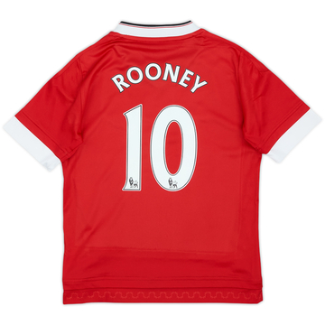 2015-16 Manchester United Home Shirt Rooney #10 - 8/10 - (S.Boys)