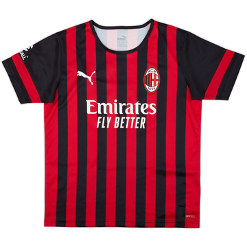 2024-25 AC Milan Basic Home Shirt #75 - 9/10 - (L.Boys)
