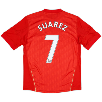 2010-12 Liverpool Home Shirt Suarez #7 - 8/10 - (L.Boys)