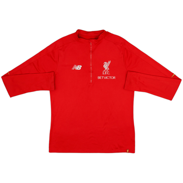 2017-18 Liverpool New Balance 1/4 Zip Training Top - 8/10 - (M)