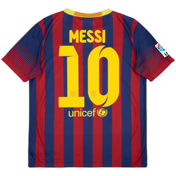 2013-14 Barcelona Home Shirt Messi #10 - 9/10 - (XL.Boys)