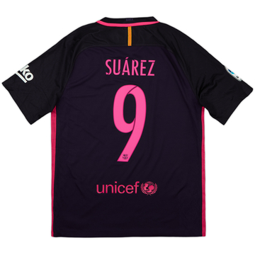 2016-17 Barcelona Away Shirt Suarez #9 - 8/10 - (M)