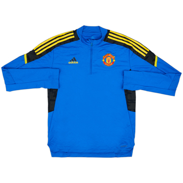 2021-22 Manchester United adidas 1/4 Zip Drill Top - 9/10 - (M)