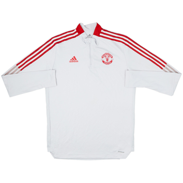 2021-22 Manchester United adidas 1/4 Zip Training Top - 8/10 - (L)