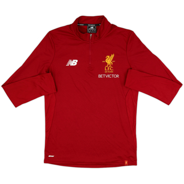 2017-18 Liverpool New Balance 1/4 Zip Drill Top - 10/10 - (S)