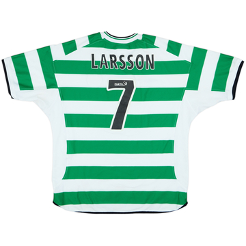 2001-03 Celtic Home Shirt Larsson #7 - 6/10 - (L)