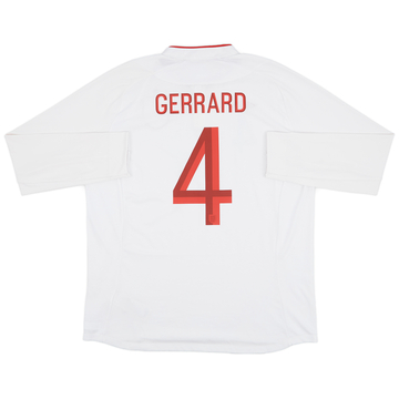 2012-13 England Home L/S Shirt Gerrard #4 - 7/10 - (XL)