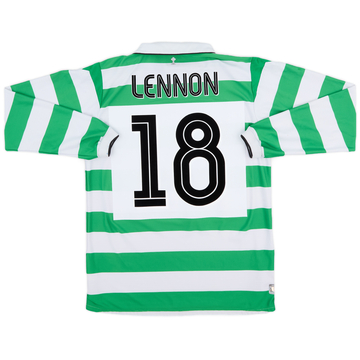 2004-05 Celtic Home L/S Shirt Lennon #18 - 7/10 - (L)
