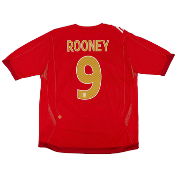 2006-08 England Away Shirt Rooney #9 - 6/10 - (XL)