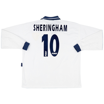 1995-97 Tottenham Home L/S Shirt Sheringham #10 - 5/10 - (XL)