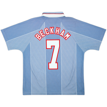 1996-97 England Away Shirt Beckham #7 - 6/10 - (L)
