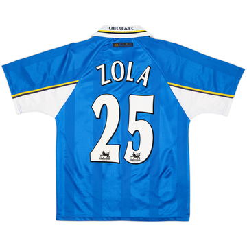 1997-99 Chelsea Home Shirt Zola #25 - 8/10 - (Y)