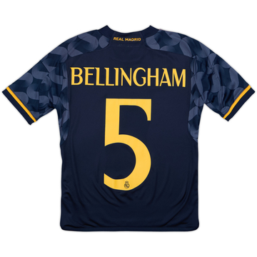 2023-24 Real Madrid Away Shirt Bellingham #5 - 7/10 - (M.Boys)