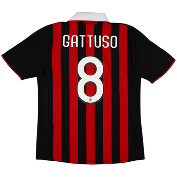 2009-10 AC Milan Home Shirt Gattuso #8 - 7/10 - (M)