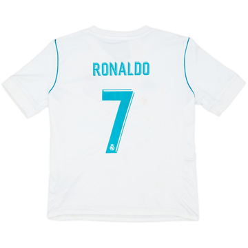 2017-18 Real Madrid Home Shirt Ronaldo #7 - 5/10 - (S.Boys)