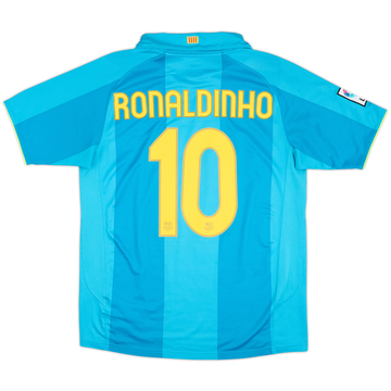 2007-09 Barcelona Away Shirt Ronaldinho #10 - 7/10 - (M)