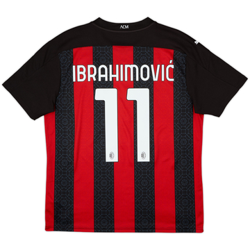 2020-21 AC Milan Home Shirt Ibrahimovic #11 - 10/10 - (L)