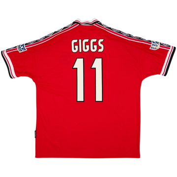 1998-00 Manchester United Home Shirt Giggs #11 - 8/10 - (XL)