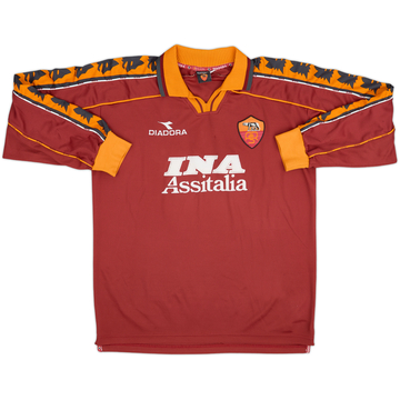 1998-99 Roma Home L/S Shirt - 6/10 - (L)
