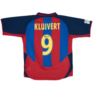 2003-04 Barcelona Home Shirt Kluivert #9 - 7/10 - (XL)