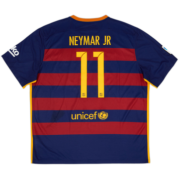 2015-16 Barcelona Home Shirt Neymar Jr #11 - 6/10 - (XXL)