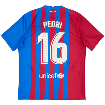 2021-22 Barcelona Home Shirt Pedri #16 - 10/10 - (L)