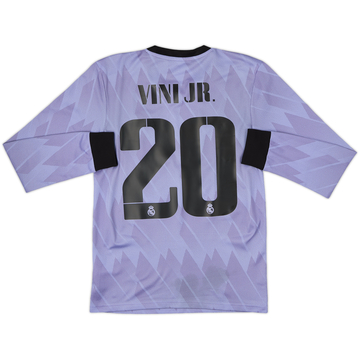 Camiseta de visitante L/S del Real Madrid 2022-23 ViniJr #20 - 10/10 - (XS)