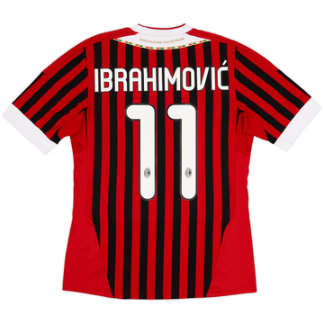 2011-12 AC Milan Home Shirt Ibrahimovic #11 - 10/10 - (S)