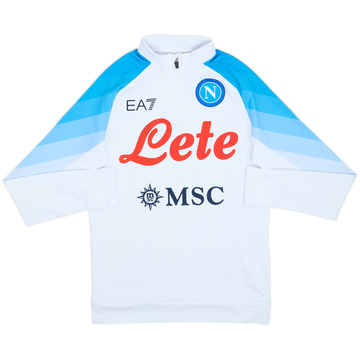 2022-23 Napoli EA7 Top de entrenamiento con cremallera de 1/4 - 10/10 - (S)