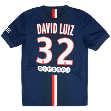 2014-15 Paris Saint-Germain Home Shirt David Luiz #32 - 8/10 - (S)