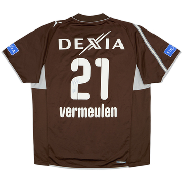 Camiseta de la tercera equipación del Club Brugge 2008-09 firmada Vermeulen #21 - 7/10 - (XL)