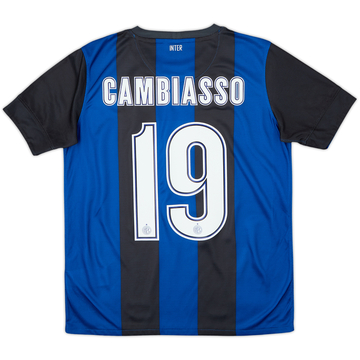 2012-13 Inter Milan Home Shirt Cambiasso #19 - 9/10 - (XL.Boys)