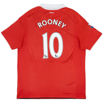 2010-11 Manchester United Home Shirt Rooney #10 - 8/10 - (XL)