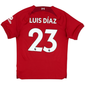 2022-23 Liverpool Home Shirt Luis Diaz #23 - 7/10 - (M)