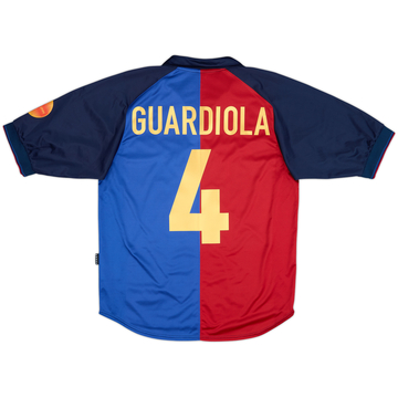 1999-00 Barcelona Centenary Home Shirt Guardiola #4 - 8/10 - (M)