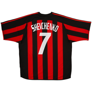 2003-04 AC Milan Home Shirt Shevchenko #7 - 6/10 - (XL)