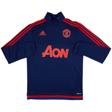 2015-16 Manchester United adidas 1/4 Zip Training Top - 8/10 - (S)