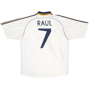 1998-00 Real Madrid Home Shirt Raul #7 - 9/10 - (XL)