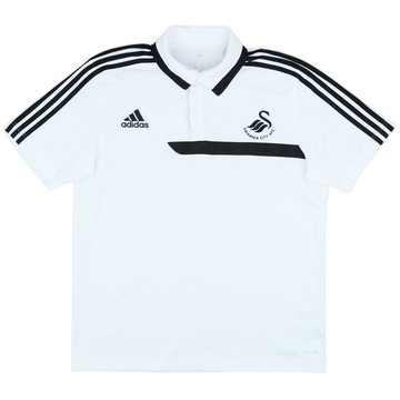 2013-14 Swansea adidas Polo Shirt - 9/10 - (L)