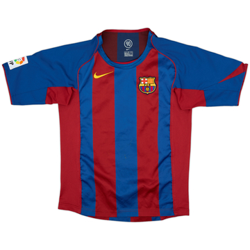 2004-05 Barcelona Home Shirt - 7/10 - (L.Boys)