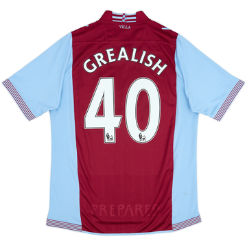 2013-14 Aston Villa Home Shirt Grealish #40 - 6/10 - (L)