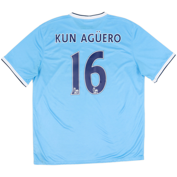 2013-14 Manchester City Home Shirt Kun Aguero #16 - 8/10 - (XL)