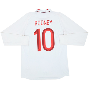 2012-13 England Home L/S Shirt Rooney #10 - 9/10 - (M)