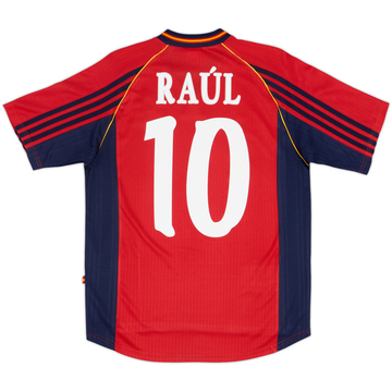 1998-99 Spain Home Shirt Raul #10 - 8/10 - (XL.Boys)