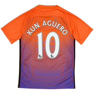 2016-17 Manchester City Third Shirt Kun Aguero #10 - 8/10 - (S)