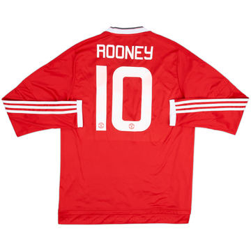 2015-16 Manchester United Home L/S Shirt Rooney #10 - 5/10 - (L)