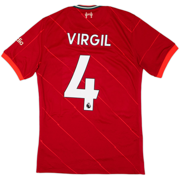 2021-22 Liverpool Home Shirt Virgil #4 - 8/10 - (S)