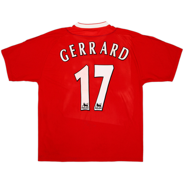 2002-04 Liverpool Home Shirt Gerrard #17 - 6/10 - (L)