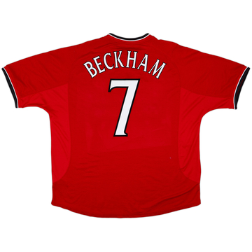 2000-02 Manchester United Home Shirt Beckham #7 - 9/10 - (XXL)