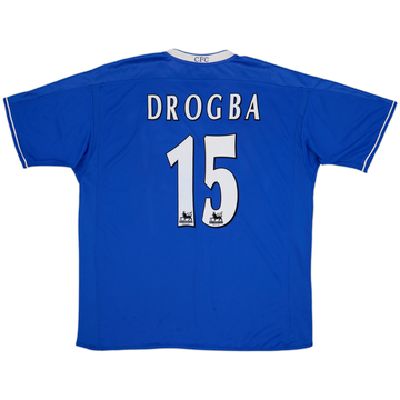 2003-05 Chelsea Home Shirt Drogba #15 - 8/10 - (XL)